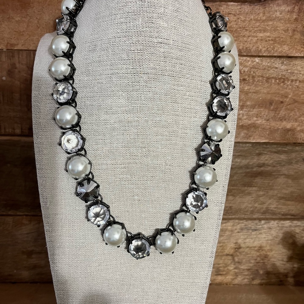 Pearl and crystal necklace